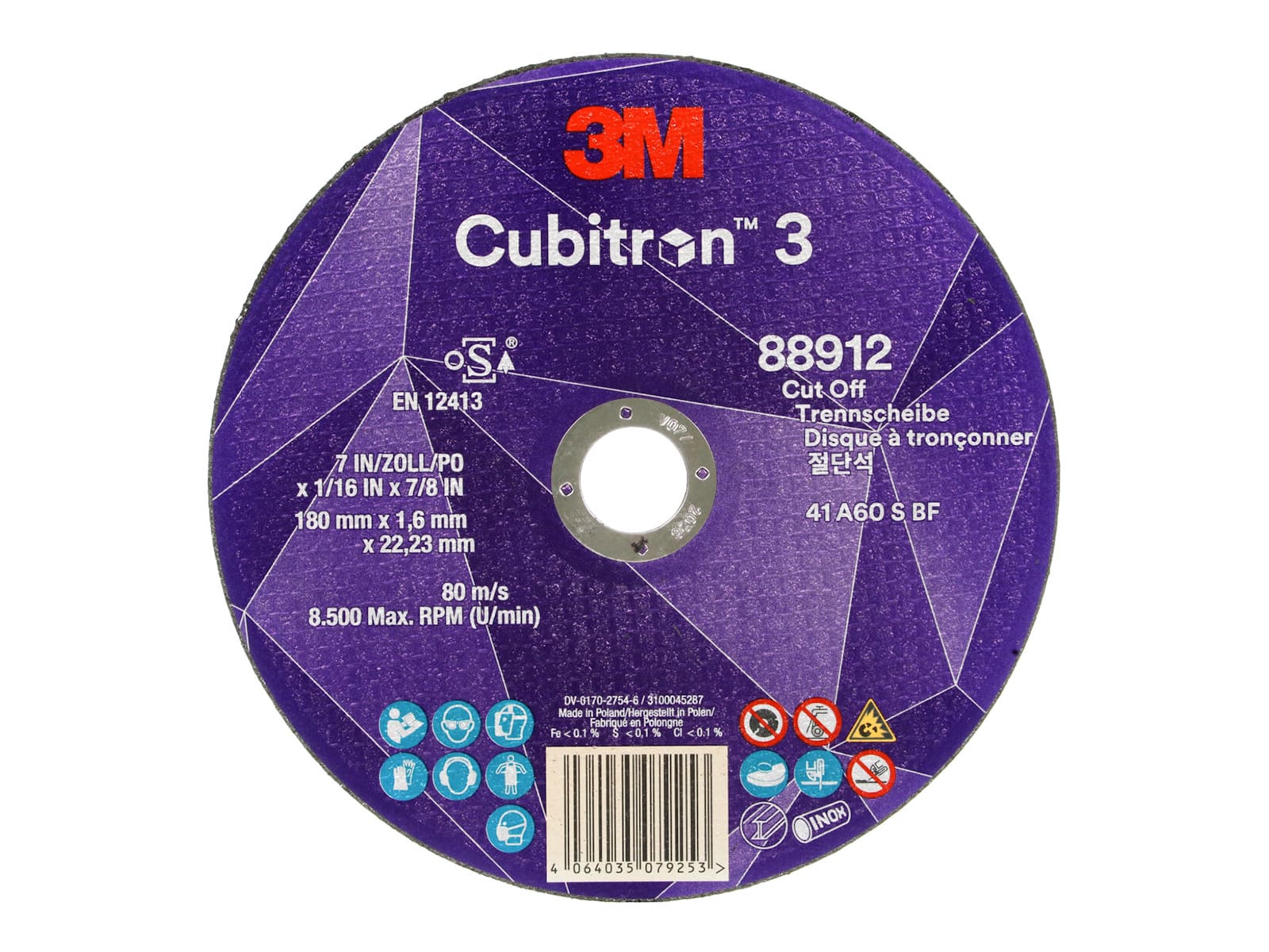3M ｷｭｰﾋﾞﾄﾛﾝ3 切断砥石 88912